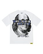 TRAPSTAR X COUGH SYRUP BENJAMIN FRANKLIN TEE - WHITE