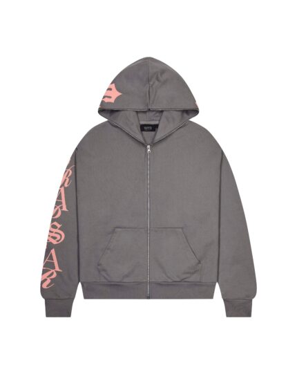 SCRIPT HOODIE 2.0 – GREY/PINK