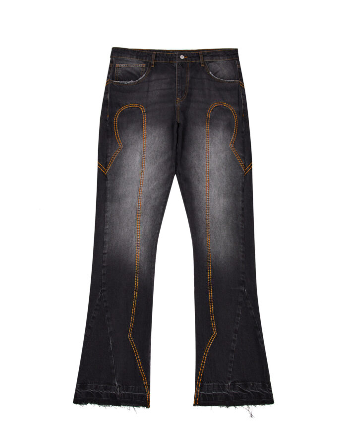 IRONGATE T PANEL DENIM JEANS – WASHED BLACK