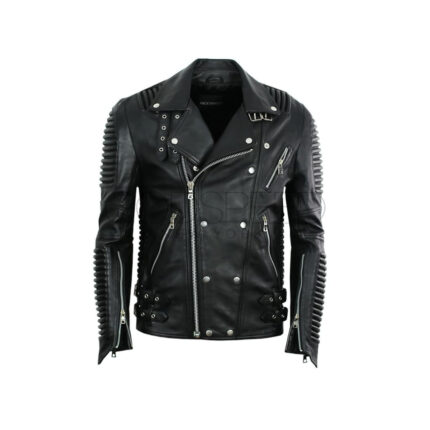 Trapstar Leather Moto Jacket ( Black )