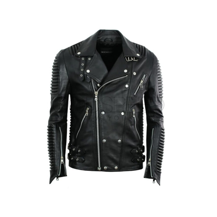 Trapstar Leather Moto Jacket ( Black )