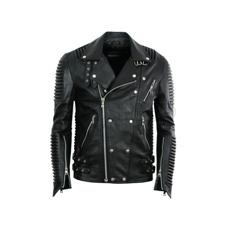 Trapstar Leather Moto Jacket ( Black )