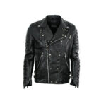 Trapstar Leather Moto Jacket (Black Reptile)