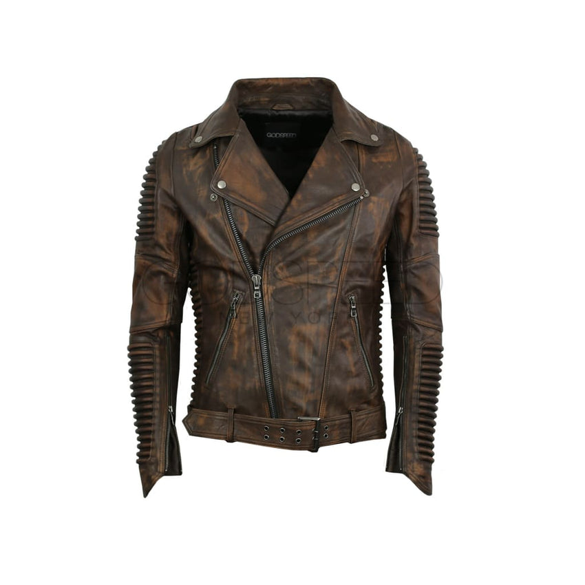 Trapstar Stealth Moto Jacket (Vintage Brown)