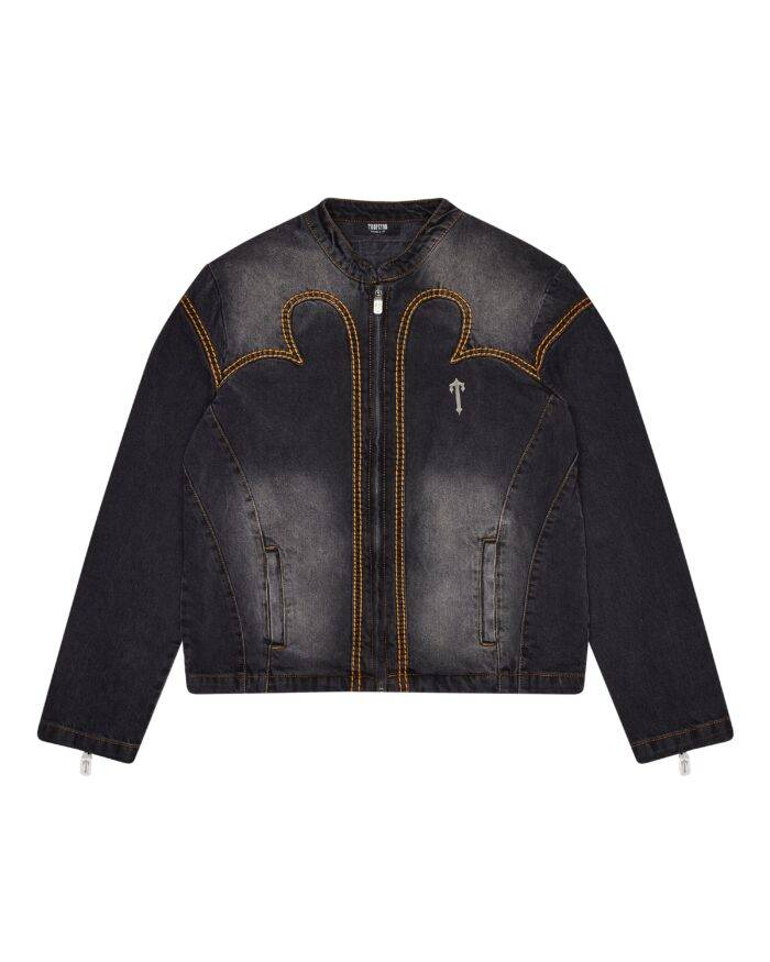 IRONGATE T PANEL DENIM JACKET - WASHED BLACK